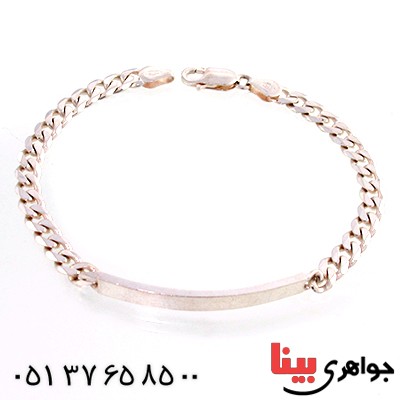 دستبند نقره ایتالیایی قدیمی درشت و سنگین _کد:10410
