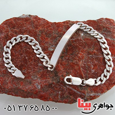 دستبند نقره ایتالیایی قدیمی درشت و سنگین _کد:10410
