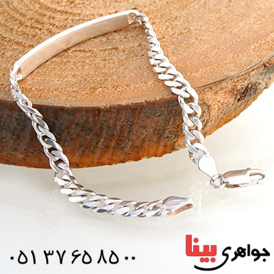 دستبند نقره ایتالیایی قدیمی درشت و سنگین _کد:10410