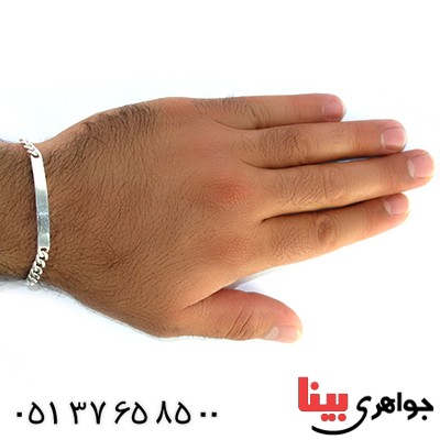 دستبند نقره ایتالیایی قدیمی درشت و سنگین _کد:10410