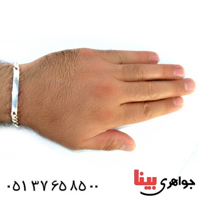 دستبند نقره ایتالیایی قدیمی درشت و سنگین _کد:10414