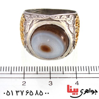 انگشتر عقیق باباقوری مردانه درشت علی (ع) _کد:10416