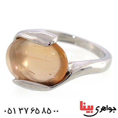 نگین انگشتر عقیق شفاف بیضی _کد:10454