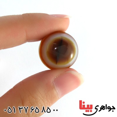 نگین انگشتر عقیق باباقوری خوش نقش دایره ای _کد:10466