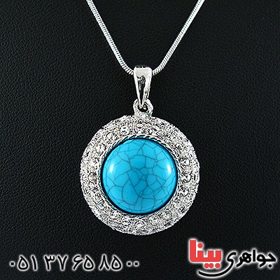 سرویس فیروزه صنعتی زنانه دور جواهری درخشان _کد:10470