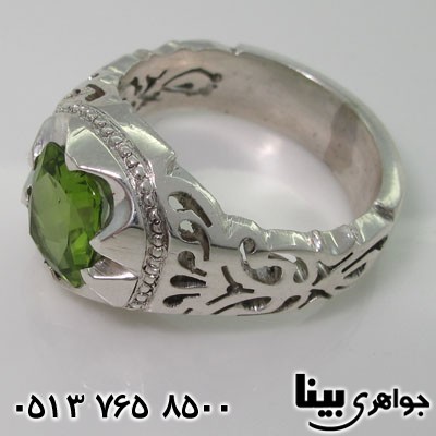 انگشتر زبرجد شبکه کاری