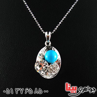 سرویس فیروزه صنعتی زنانه جواهر نشان _کد:10476
