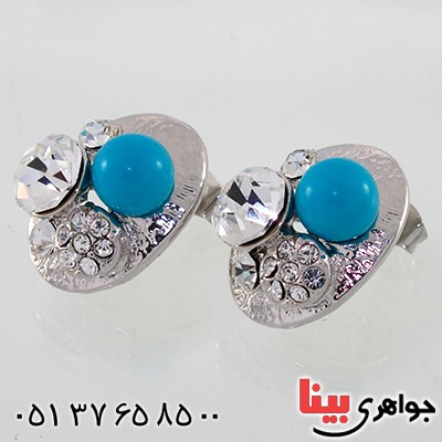 سرویس فیروزه صنعتی زنانه جواهر نشان _کد:10476