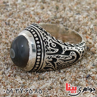 انگشتر عقیق باباقوری مردانه یا علی مدد _کد:10478