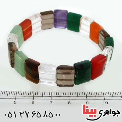 دستبند چند جواهر عالی سنگ درمانی و آرامش _کد:10514