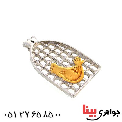 گردنبند نقره مرغ آمین _کد:10515