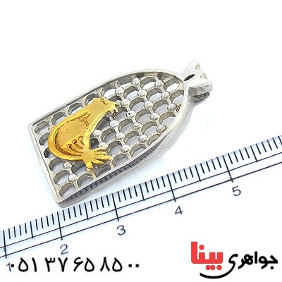 گردنبند نقره مرغ آمین _کد:10515