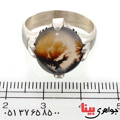 انگشتر عقیق شجری مردانه خوش نقش _کد:10558