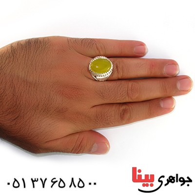 انگشتر عقیق شرف الشمس مردانه سنتی مدل ستاره ای _کد:10567