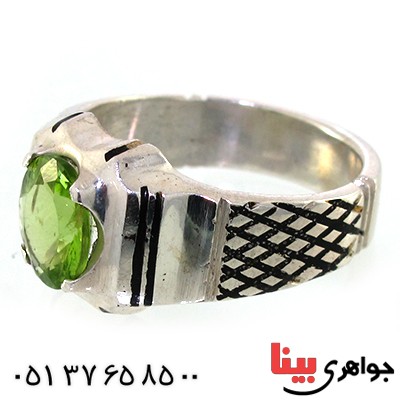 انگشتر زبرجد مردانه کلاسیک مدل کیان _کد:10573