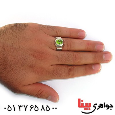 انگشتر زبرجد مردانه کلاسیک مدل کیان _کد:10573