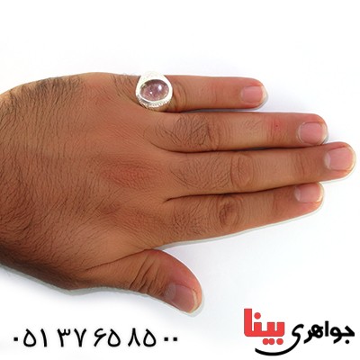 انگشتر در نجف مردانه درشت مدل خطی _کد:10585