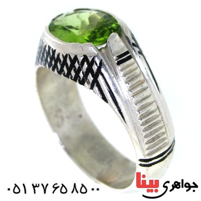 انگشتر زبرجد مردانه کلاسیک مدل مهیار _کد:10587
