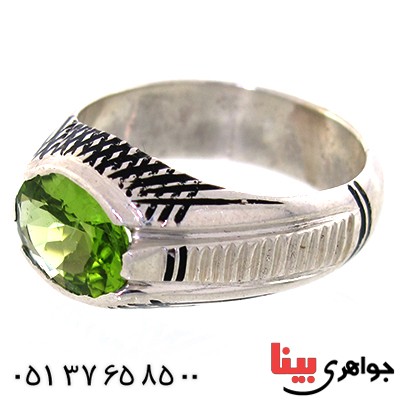 انگشتر زبرجد مردانه کلاسیک مدل مهیار _کد:10587