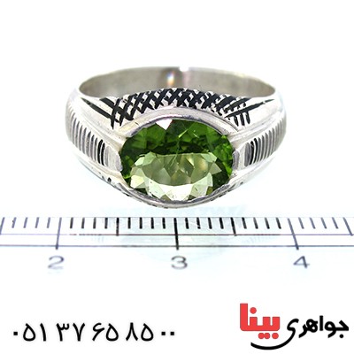 انگشتر زبرجد مردانه کلاسیک مدل مهیار _کد:10587