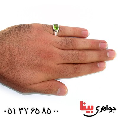 انگشتر زبرجد مردانه کلاسیک مدل مهیار _کد:10587