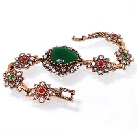 دستبند نگین رنگی عثمانی اشکی 