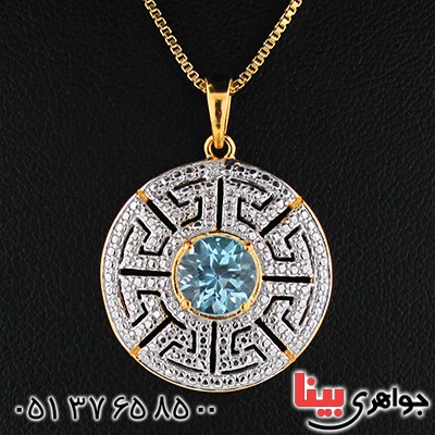 گردنبند توپاز زنانه مانی ایتالیایی _کد:10602