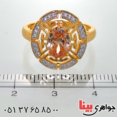 انگشتر سیترین زنانه مانی ایتالیایی _کد:10604