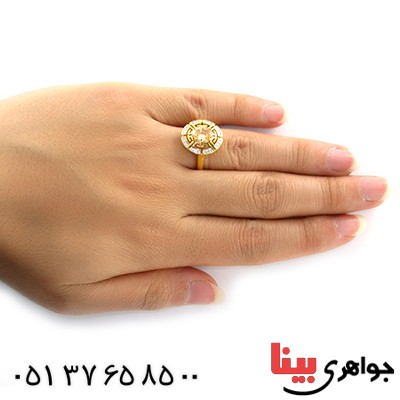 انگشتر سیترین زنانه مانی ایتالیایی _کد:10604