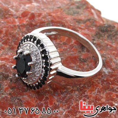 انگشتر یاقوت کبود زنانه مانی ایتالیایی _کد:10608