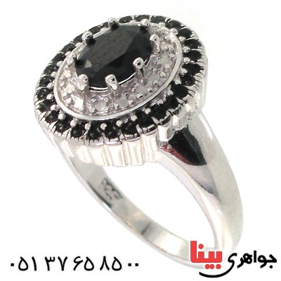 انگشتر یاقوت کبود زنانه مانی ایتالیایی _کد:10608