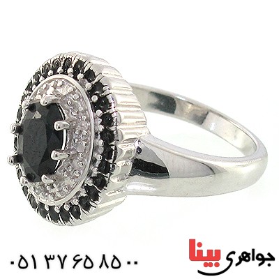 انگشتر یاقوت کبود زنانه مانی ایتالیایی _کد:10608