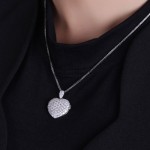 نگین برلیان سوئیسی مدل قلب قاب عکسی _کد:1479