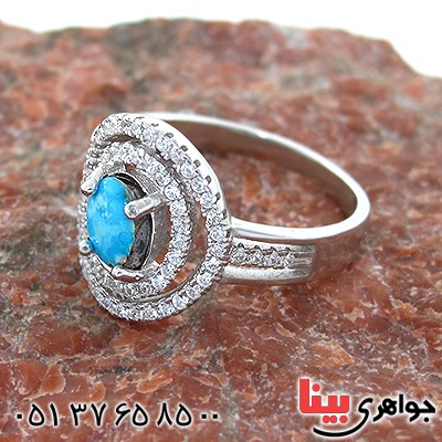 انگشتر فیروزه نیشابوری زنانه مدل رویا _کد:10634