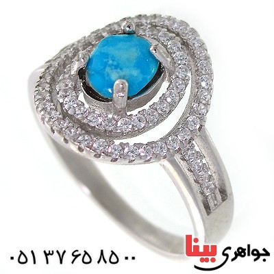 انگشتر فیروزه نیشابوری زنانه مدل رویا _کد:10634