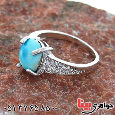 انگشتر فیروزه نیشابوری زنانه مدل آرام _کد:10638