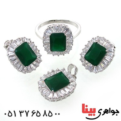 زنانه نگین سبز مدل السا _کد:10658 زنانه نگین سبز مدل السا _کد:10658