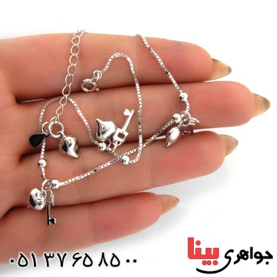 خلخال نقره زنانه ایتالیایی مدل پریا _کد:10662