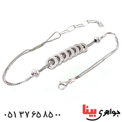 خلخال نقره (پابند) زنانه ایتالیایی مدل سنریتا _کد:10667