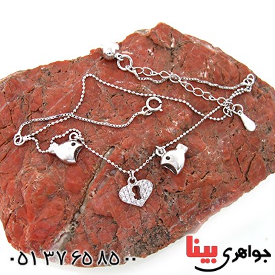 خلخال نقره (پابند) زنانه ایتالیایی مدل ماهی _کد:10670