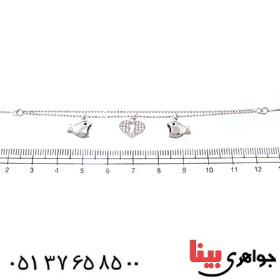 خلخال نقره (پابند) زنانه ایتالیایی مدل ماهی _کد:10670