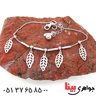 خلخال نقره (پابند) زنانه ایتالیایی مدل برگریزان _کد:10672