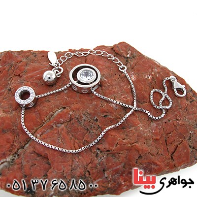 خلخال نقره (پابند) زنانه ایتالیایی مدل سیمین _کد:10674