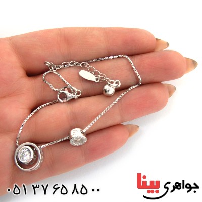 خلخال نقره (پابند) زنانه ایتالیایی مدل سیمین _کد:10674