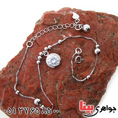 خلخال نقره (پابند) زنانه ایتالیایی مدل نگار _کد:10679