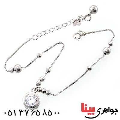 خلخال نقره (پابند) زنانه ایتالیایی مدل نگار _کد:10679