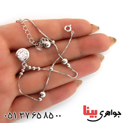 خلخال نقره (پابند) زنانه ایتالیایی مدل نگار _کد:10679