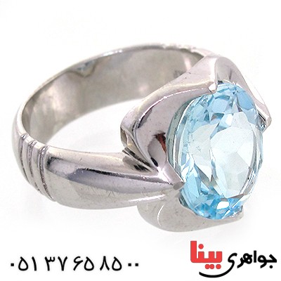 انگشتر توپاز درشت مردانه مدل کیهان _کد:10683