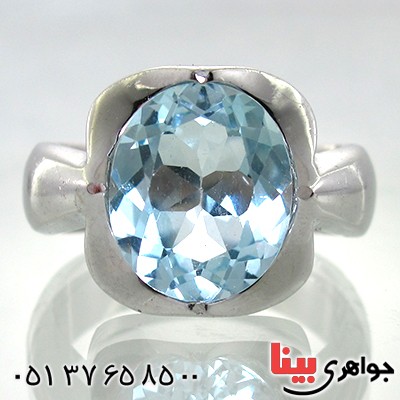 انگشتر توپاز درشت مردانه مدل کیهان _کد:10683