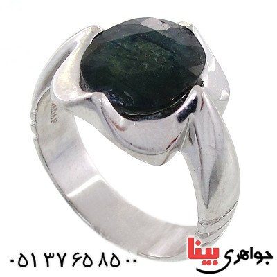 انگشتر یاقوت کبود مردانه درشت مدل آرمان _کد:10685